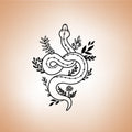 Tatouage Serpents en Fleurs